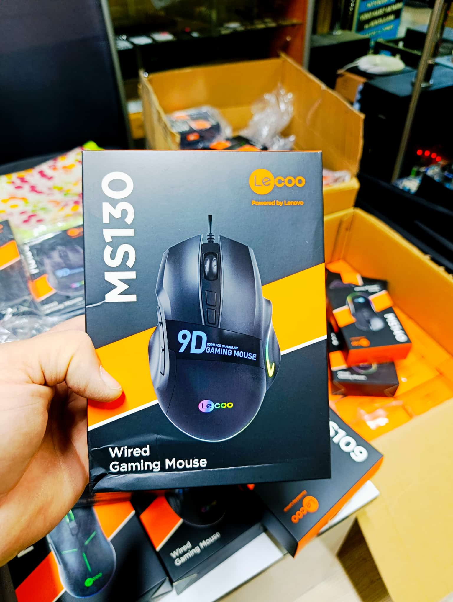 Lenovo Lecoo MS130 Usb+Kablolu 7200DPI+9 Tuşlu Rgb Aydınlatmalı